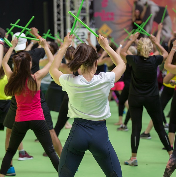 POUND Fitness Workout -  Exercises with Music and Green Drum Sticks